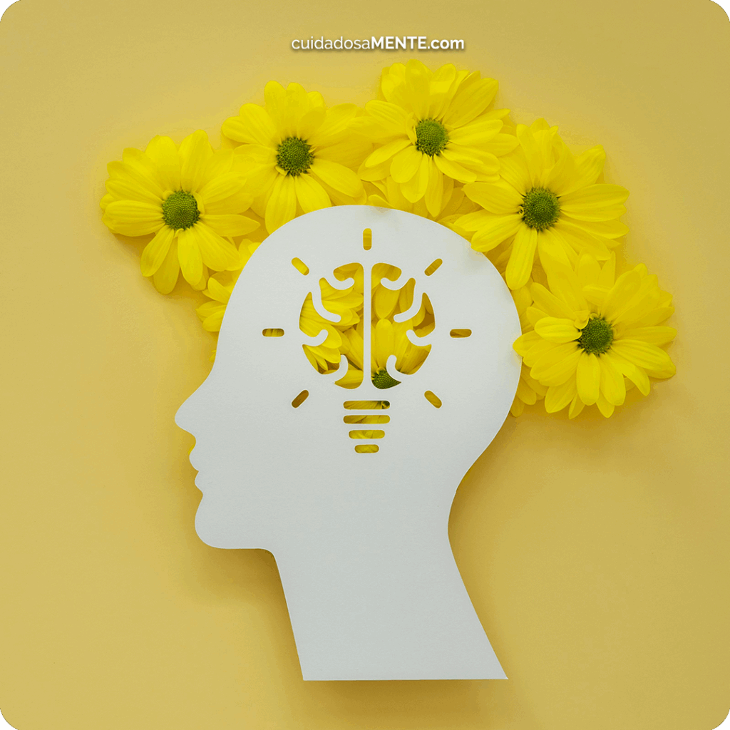 Silueta de una persona con un foco en la mente, ilustrando la inteligencia emocional